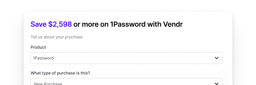 How Vendr Works - Step 1